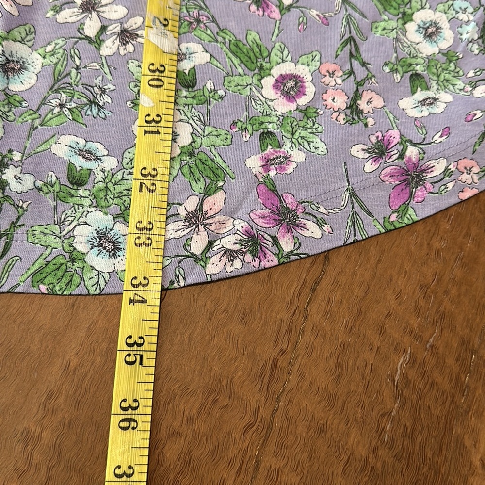NWT J Jill Sleep Gown Size XS Freesia Pattern Grey and lavender - Picture 5 of 5